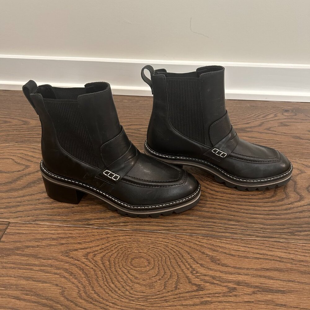 Anthropologie Bernardo Black Somers Leather Boot - Women's 6.5 M -Never Worn - Picture 4 of 5
